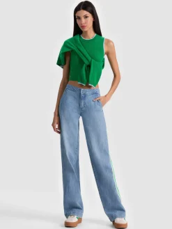 ARACELI TWO TONE CASHMERE TANK