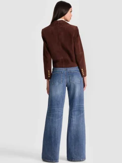 AVERY SUEDE DOUBLE BREASTED BLAZER