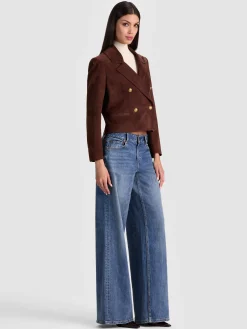 AVERY SUEDE DOUBLE BREASTED BLAZER