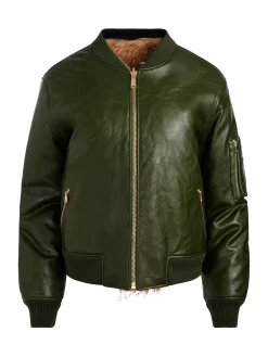 BECKY REVERSIBLE FAUX FUR BOMBER JACKET