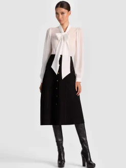 CALICA SUEDE MIDI SKIRT
