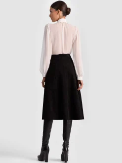 CALICA SUEDE MIDI SKIRT