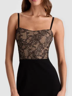 CARLA LACE CORSET MINI DRESS