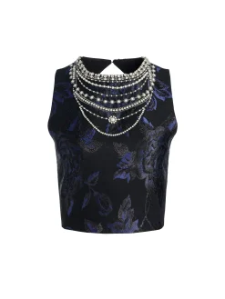 CHERRA EMBELLISHED CROP TOP