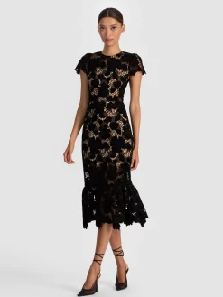 CLOVER OPEN BACK MIDI DRESS