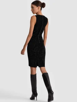 DELORA SUEDE MIDI DRESS