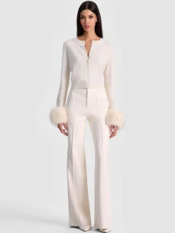 DOLLIE FAUX FUR CUFF CARDIGAN