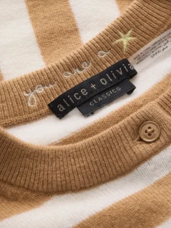 DOLLIE STRIPED CASHMERE CARDIGAN