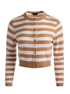 DOLLIE STRIPED CASHMERE CARDIGAN