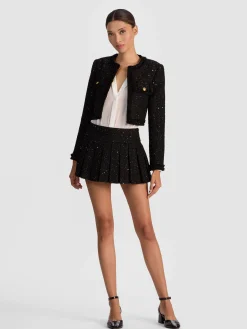 DUMONT EMBELLISHED TWEED JACKET