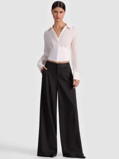 EDIE SEAMED CORSET BUTTON DOWN