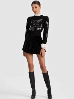 EMILIE VELVET MINI SKORT