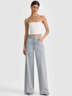 HALLIE EMBELLISHED PEEKABOO TOP
