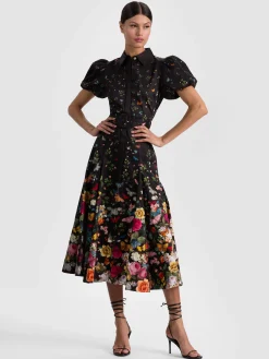HENRIETTA BELTED MIDI DRESS