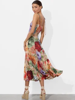 JEANETTE PANELED MIDI DRESS