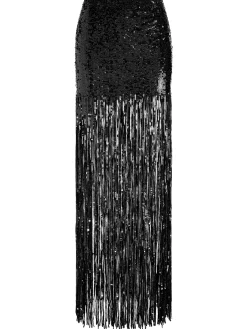 KENDRA SEQUIN FRINGE MAXI SKIRT