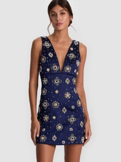 MANDY EMBELLISHED MINI DRESS