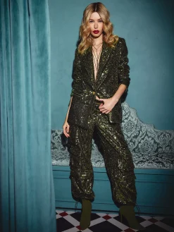 OLYMPIA SEQUIN CARGO PANT