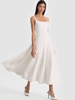 POLLY FLARED MIDI DRESS