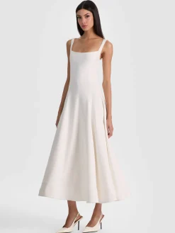 POLLY FLARED MIDI DRESS