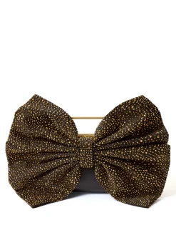 RAVEN EMBELLISHED BOW BAG