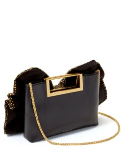 RAVEN EMBELLISHED BOW BAG