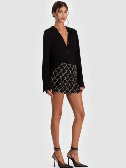 RUBI EMBELLISHED MINI SKIRT