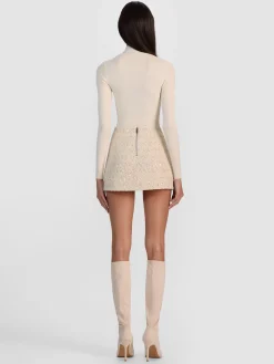 RUBI EMBELLISHED TWEED MINI SKIRT