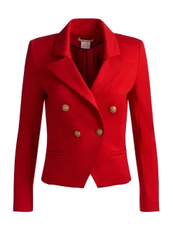 SABLE DOUBLE BREASTED CROPPED BLAZER