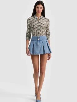 WILLA STACEFACE SILK BLOUSE